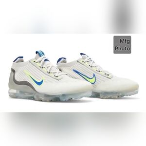 Nike Air Vapormax 2021 Flyknit 'White Volt Hyper Royal', Mens 8
